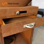 Charcoal Corten Steel Outdoor Cooking Grills Backyard Garden Decorative
