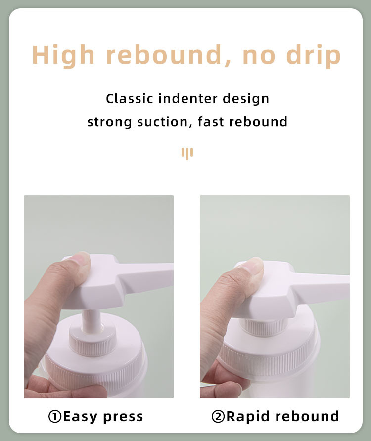Logo Printing Square Head PP Plastic Sauce Dispenser Pump For Liquid Concentrate 67 - 400