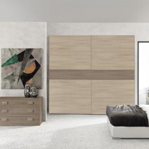 Wholesale Customized Furniture Bedroom Modern Sliding Door Wardrobes Anti Scratch from china suppliers