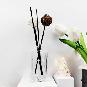 Wholesale Aromatherapy Square Glass Bottle with Wooden Lid 50ml Capacity and Clear Glass from china suppliers