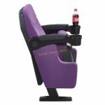 Fancy Purple Middle Back VIP Cinema Seating With Cup Holder / Home Theater Chair