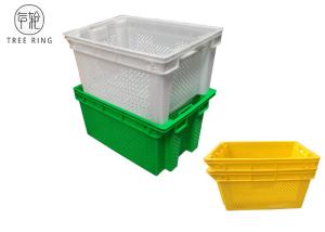 Wholesale Colored Euro Perforated Hygienic Plastic Packing Crates 630 * 420 * 315 Mm HDPE from china suppliers