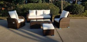 Wholesale KD Furniture Rattan Outdoor Sofa Set Adjustable Back Rest Single Sofa from china suppliers