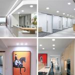 Office Hotel Round White Surface Frameless SMD 24w Led Panel Light