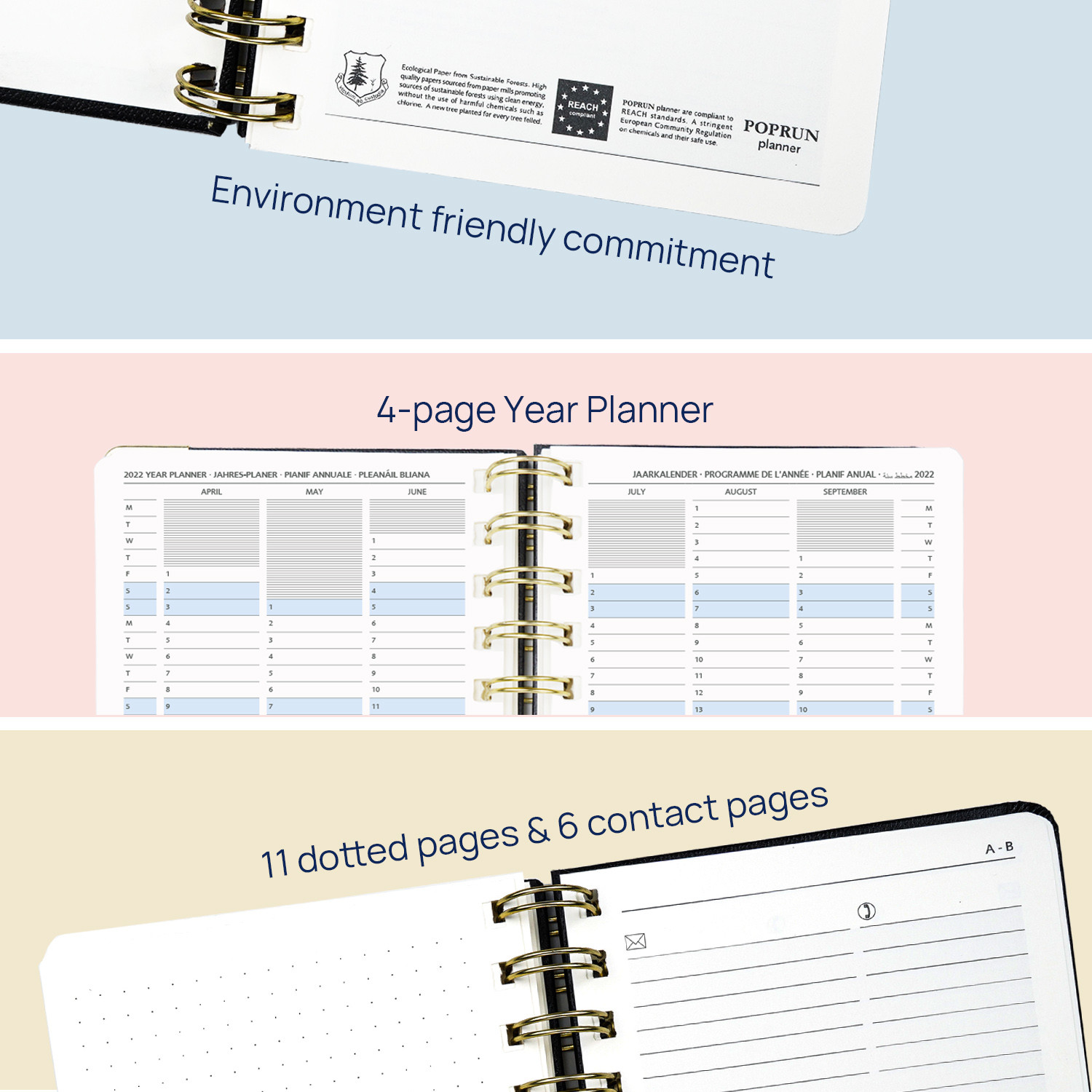 2023 Weekly Monthly Academic Planner Mini Format 4.13'' X 6.75''