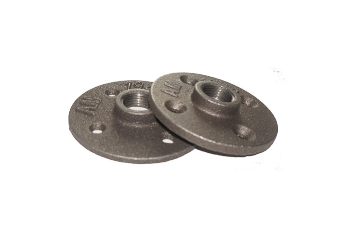 BSP Standard 3 4 In Black Malleable Iron Threaded Floor Flange Banded Shape
