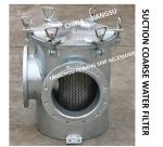 SINGLE COARSE WATER FILTER, SINGLE BASKET STRAIGHT THROUGH COARSE WATER FILTER
