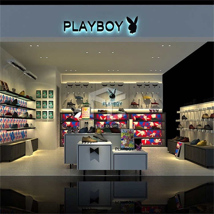 Plywood OEM Footwear Display Rack For Shoes Marble Stone