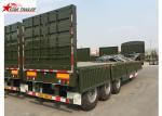 3 Axles Gooseneck Side Wall Semi Trailer Mechanical Suspension / Air Suspension