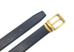 Mens Small Croco Embossing Leather Dress Belt With O.E.B Clip Buckle 1-3/8