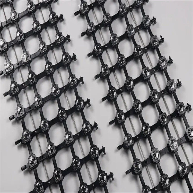 Transparent LED Grille Mesh Screen 160° Full Colour Flexible Waterproof RGB 50mm DMX512 Control System