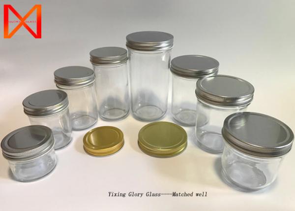 Strawberry Orange Sauce Recycled Glass Jars , Bulk Glass Containers Slip