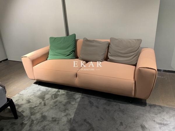 Modern 3 Seater Fabric or Leather Living Room Sofa