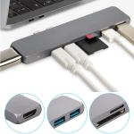 Aluminum USB Type-C Hub Adapter Dongle 50Gbs for 2016-2018 MacBook Pro 13"&15"
