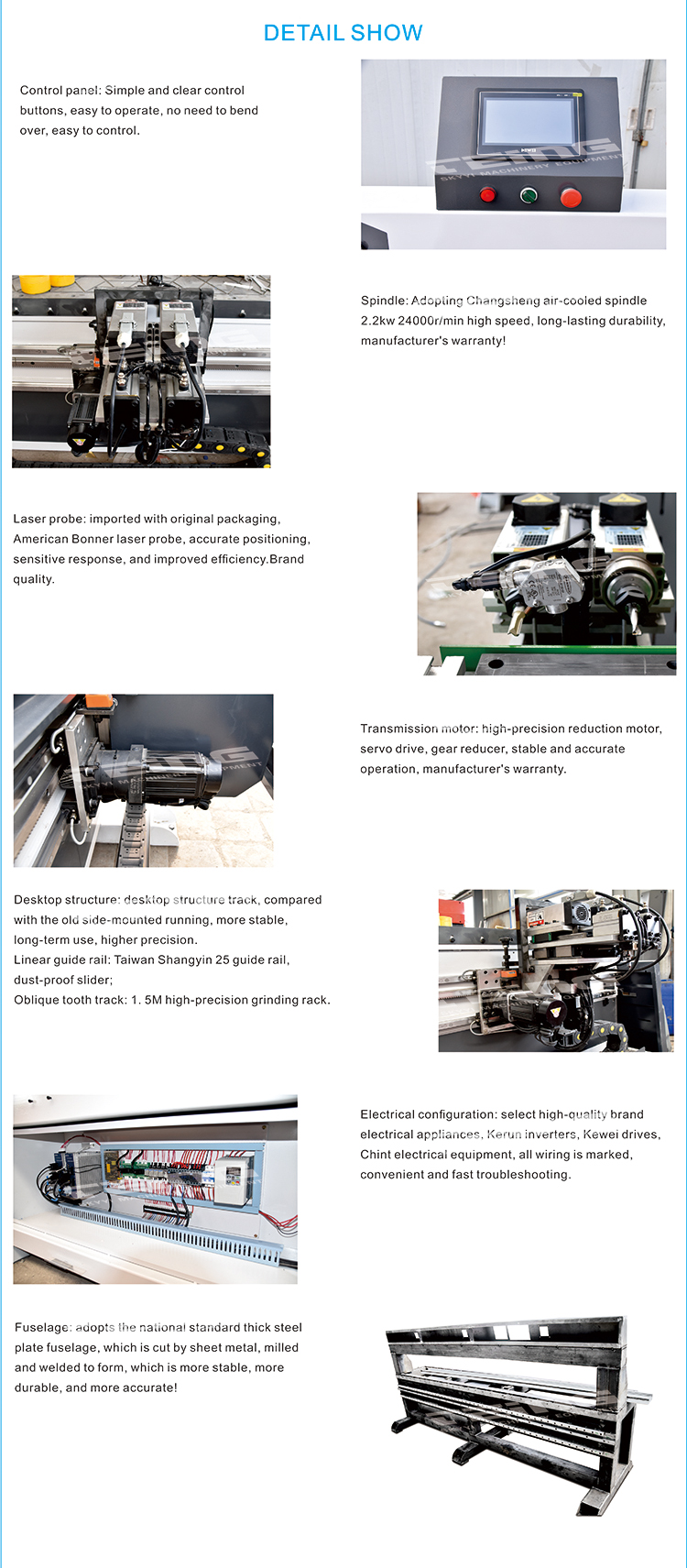 24000rmp/min Spindle Speed CNC Side Drilling Machine for Woodworking Manufacturing