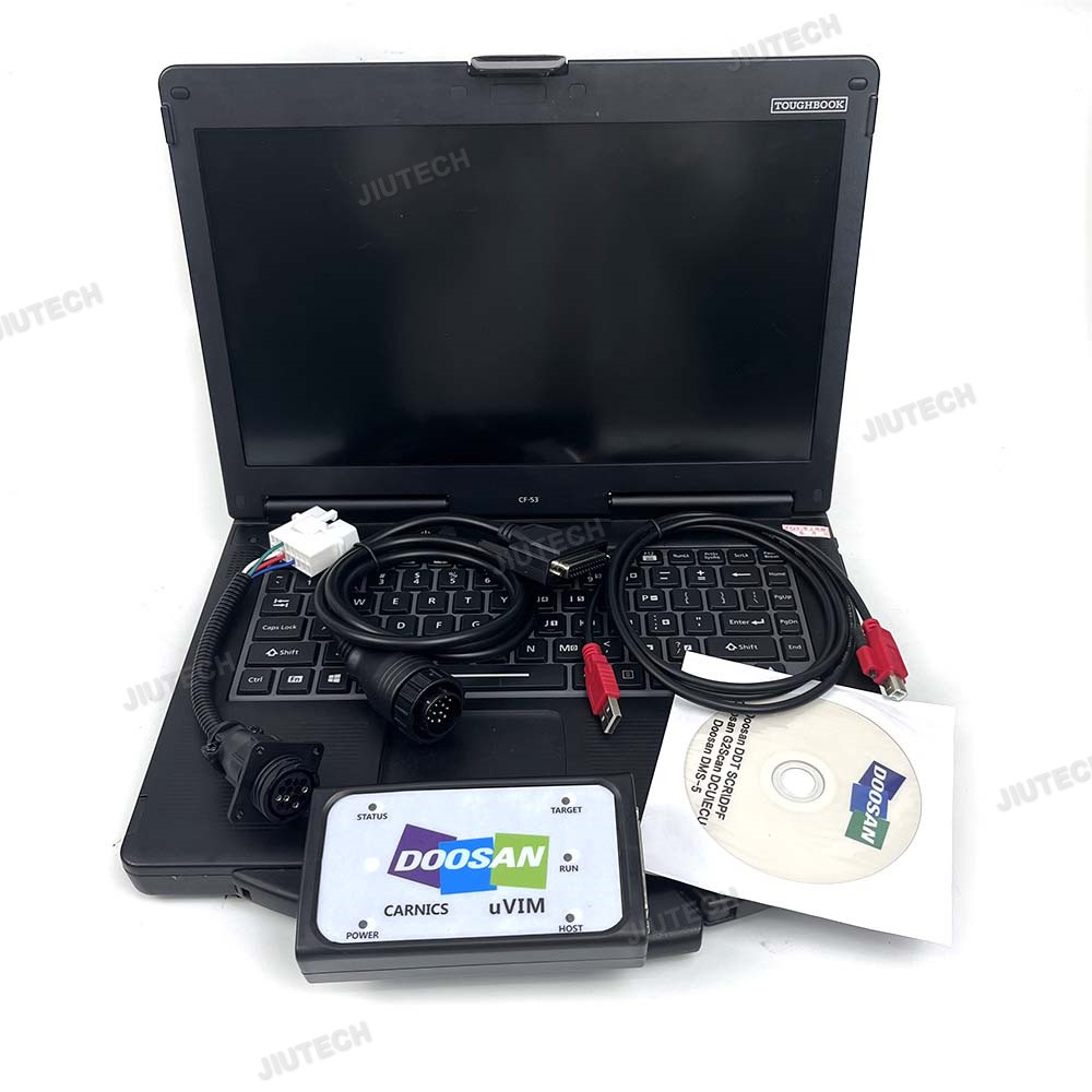 CF53 laptop for Doosan uVIM DMS-5 Forklift Excavator Construction Engine Analyzer Machine EOL System Diagnostic Tool