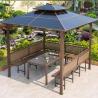 Buy cheap Outdoor Hardtop Gazebo Patio Galvanized Steel Double Roof Permanent Canopy from wholesalers