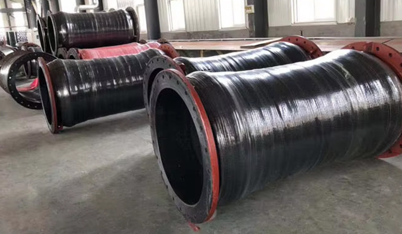 Dredge Line Discharge Hose Pipe 10-21 Bar with Coupling Connection