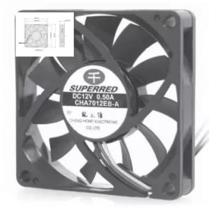 Wholesale Ball/Sleeve Bearing 12V DC Cooling Fan Plastic PBT 94V0 Frame 70x70x15 Fan from china suppliers