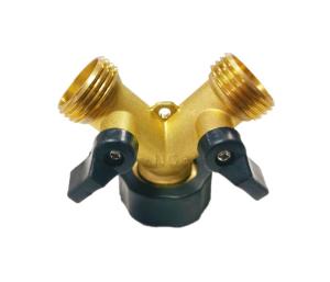 Wholesale 2 Way 3/4'' On Off Brass Y Valve Garden Irrigation Distributor from china suppliers