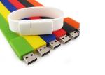 Portable Silicone Bracelet USB Flash Drive Colorful With Customized Logo