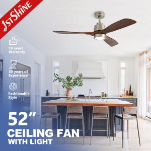 Wholesale 110-240V/50Hz-60Hz Input Voltage V LED Ceiling Fan with Metal Body and Solid Wood Blades from china suppliers