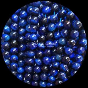 Wholesale Gemstone Round Shape Bead Blue Tiger's Eye Loose Bead Strands for DIY Jewelry and Gifts from china suppliers