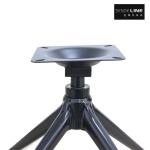 Modern Bright Black Office Chair Base Return Feature Four Star Chair Base