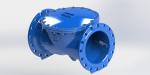 En12266 Rubber Disc Industrial Swing Check Valve Ductile Iron Body 0-80℃