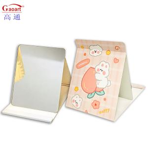 Wholesale Every Day Fashion Foldable Heart-Shaped Travel Makeup Vanity with Small Logo Mirror from china suppliers