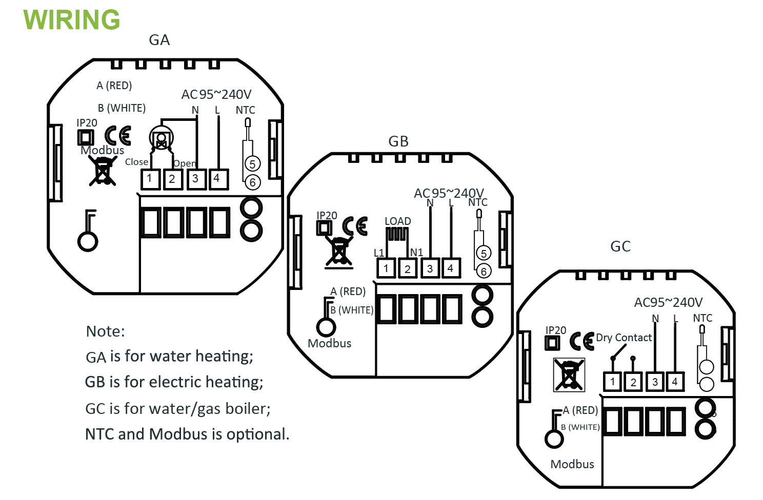 Multi Zone Smart Wireless Thermostat 24 Volts Wifi Thermostat Radiator Air Conditioner