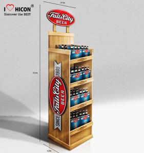 Wholesale 3 Seconds Catch Clients Wooden Beer Display Racks Wine Merchandising Displays from china suppliers