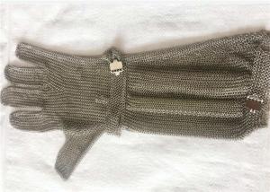 Wholesale SS Chain Mail Ring Mesh Cut Resistant Safety Gloves With Extended Length from china suppliers