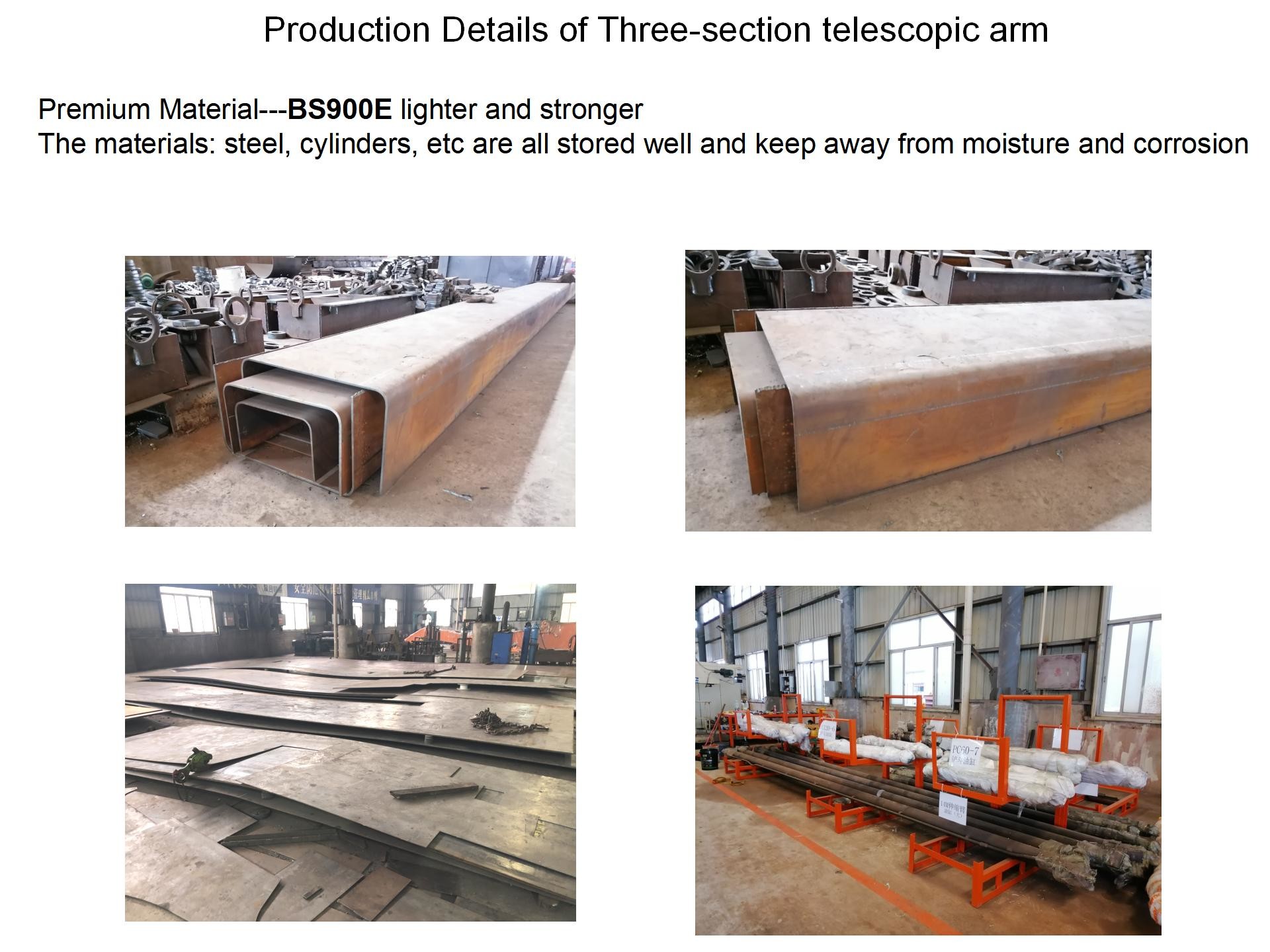 Telescopic Dipper Arm With Clamshell Bucket With Teeth Use BS900E