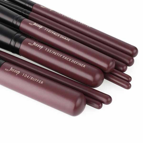 Jessup 10Pcs Plum Queen Luxury Makeup Brushes Set Makeup Brush Manufacturers china T259