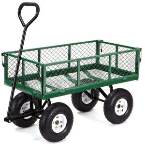 Wholesale Four-wheel Garden Trolley Cart Heavy Duty Folding Utility Steel Hand Truck for Garden from china suppliers