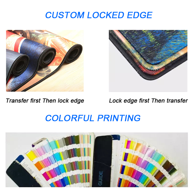 Customized Natural Rubber Portable Gaming Mouse Pad with CMYK RGB Sublimation Printing