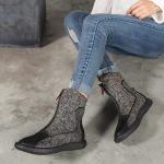 S210 Simple fashion all-match boots Mori leather mid-tube women's boots
