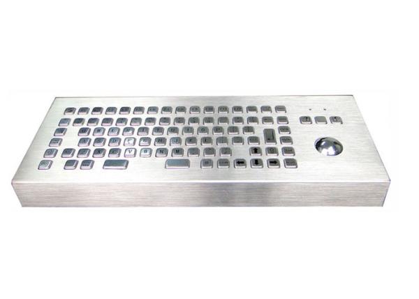 Dust Proof Metal Industrial Computer Keyboard With Trackball 86 Keys