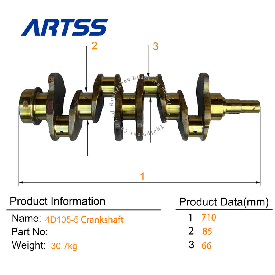 Cast Iron Diesel Engine Crankshaft 6134-31-1010 Fit Komatsu 4D105-5 4D105