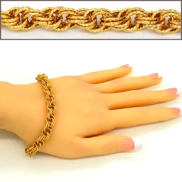 Fashion Men jewelry bracelet 18K Real Gold Plated Chunky Link Chain Bangle