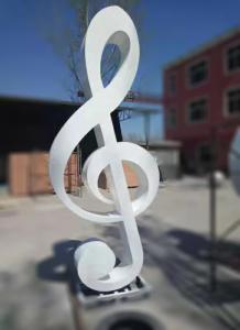 Wholesale 2 Meter Height Musical Note SS316L Outdoor Metal Art Sculpture from china suppliers