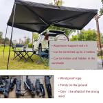 Free Standing UV50+ Wind Resistant 270 Degree Roof Rack Awning For Camping