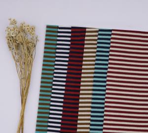 Wholesale Comfortable Skin-Friendly Anti-Wrinkle Crisp Striped Knit Fabric For T-Shirt from china suppliers
