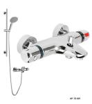 Thermostatic Shower Set,Wall Mounted Bath Shower Mixer Thermostatic Bath Shower