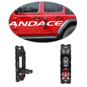 Wholesale Off Road Aluminium Alloy Side Door Hinge Foldable Step Foot Pedal for Jeep Wrangler from china suppliers