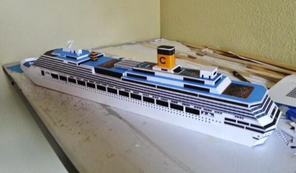 Creative Plastic Cruise Ship Models , Costa Pacifica Cruise Ship Boat Replica