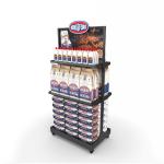 Retail Store Metal Display Stands Floor Display Unit For Grilling Charcoal