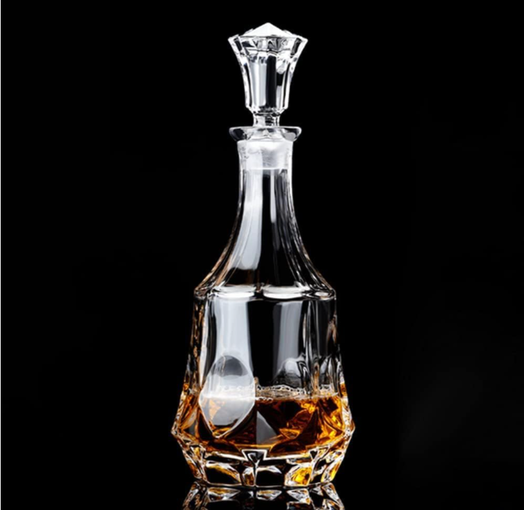 Custom Logo Glass Decanter Stopper for Beverage XO Glass Bottle Drinking Bottle