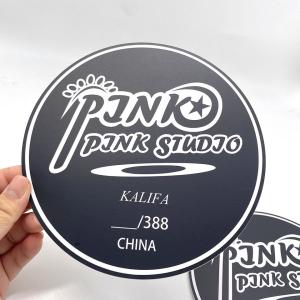 Wholesale Waterproof Self Adhesive Die Cut Sticker Custom Round Black from china suppliers